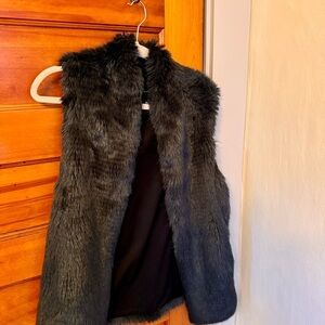 Club Monaco Steel Grey Faux Fur Vest